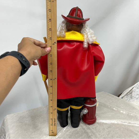Fireman Christmas Santa Figurine Ladder Fire Hydrant Chief JC Penney - Picture 10 of 16